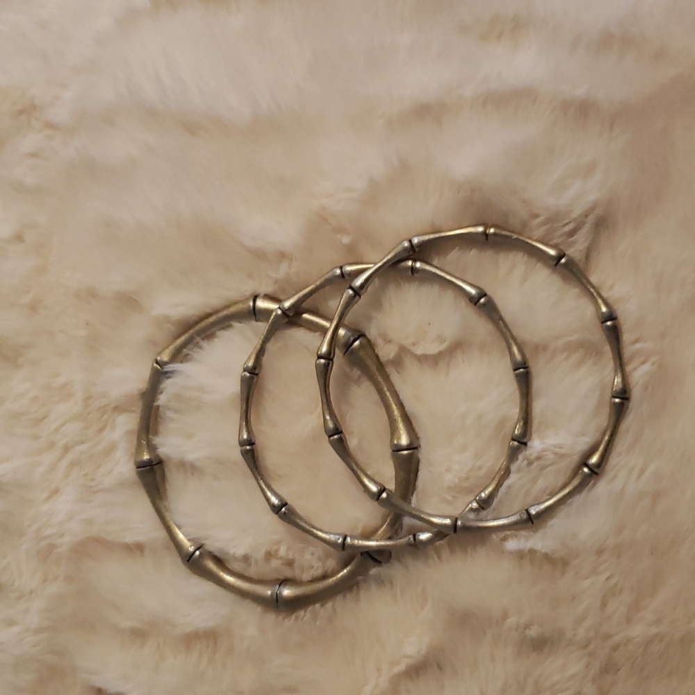 BAMBOO GOLD TONE  BRACELETS 3